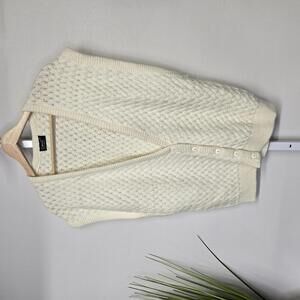 Vintage Catalina Women's Knit Vest Sweater Ivory Acrylic Wool‎ Blend XL